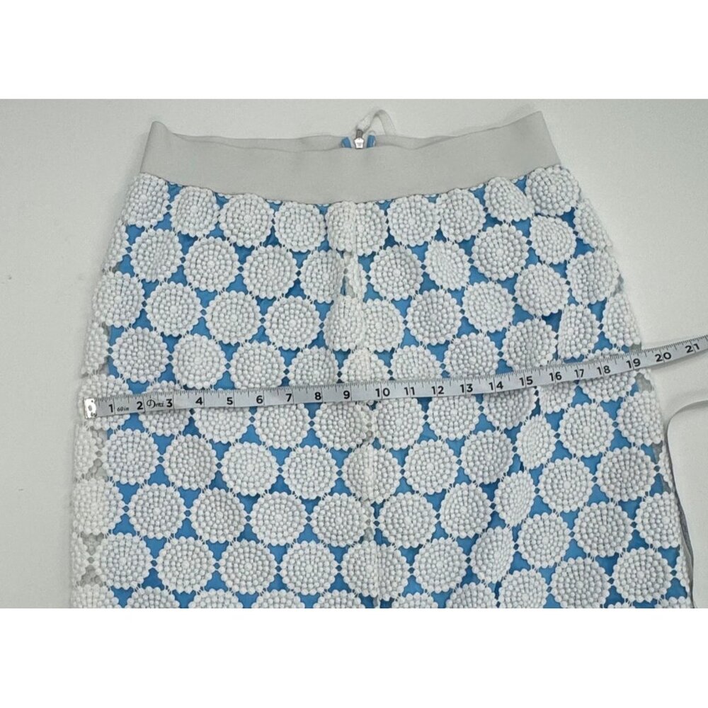 A-Tout- Age Size 8 Mollie Doily White & Blue Crochet Lace Skirt With side Zipper - Picture 10 of 10